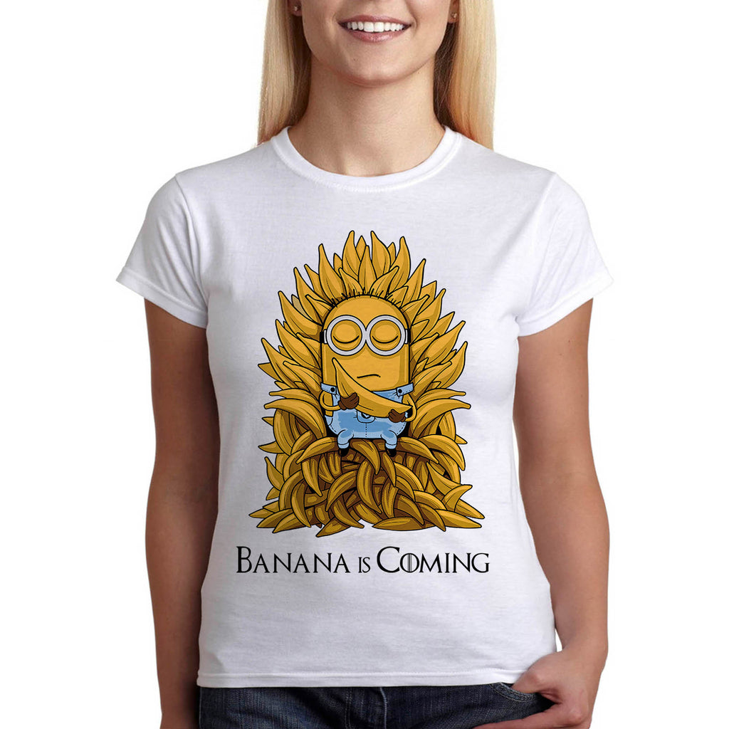 Подарък за фен на Игра на Тронове - Banana is coming - Дамска тениска