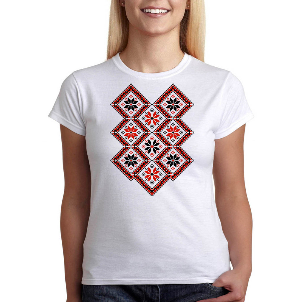 Тениски с български народни шевици ризи дамски