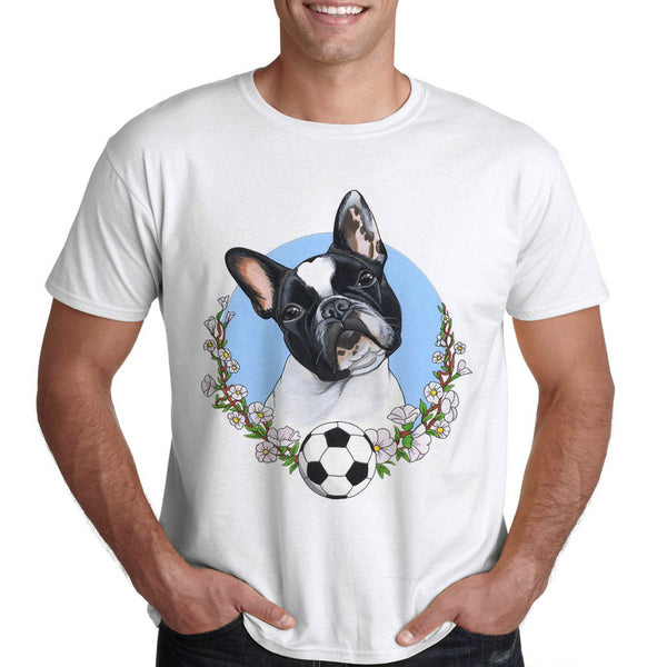 Тениска Подарък за футболист и фен на кучетата