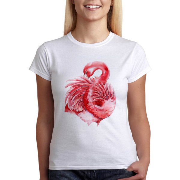 фламинго модерна дамска тениска