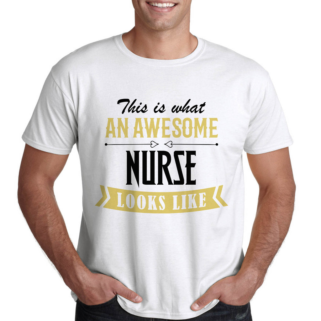 Подарък за медицинска сестра забавна тениска - Така изглежда страхотния медицинска сестра