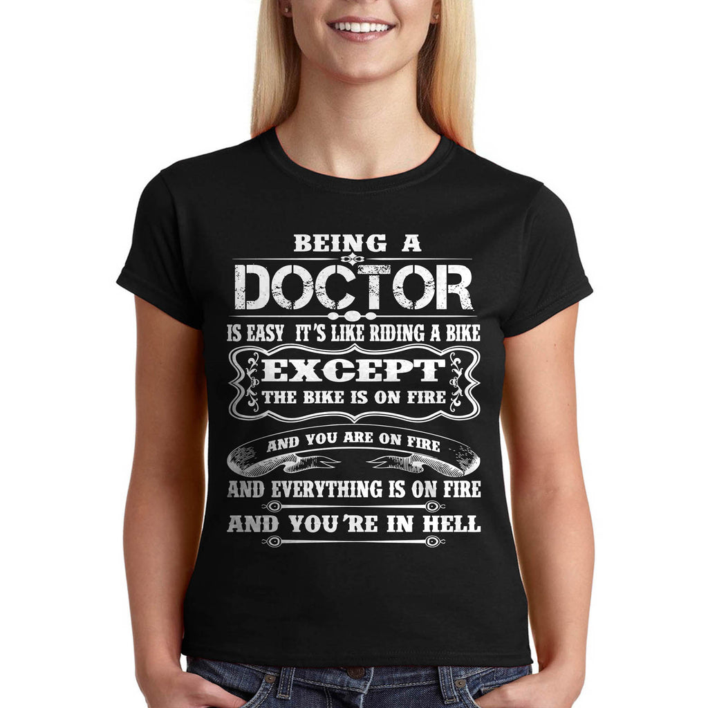 Да си лекар е като карането на колело - тениска подарък