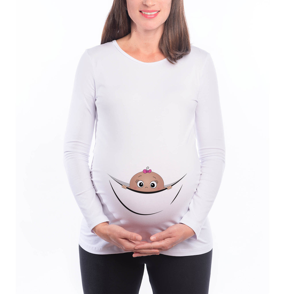 Дрехи за Бременни Мама Кенгуру - Бременна с момиче - Подарък за Бременна