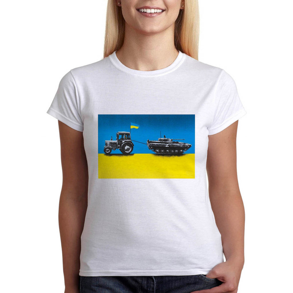 Тениска с украински трактор и танк