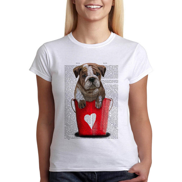 Най-сладкото куче - булдог, тениска за подарък дамска