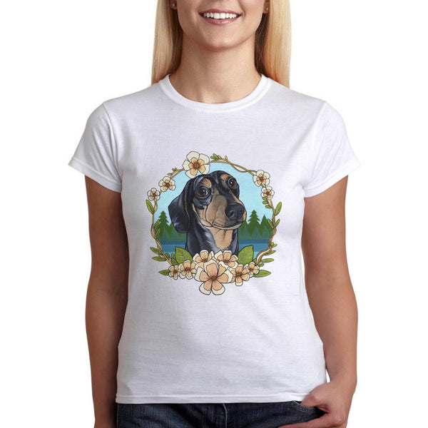 Обичам дакелите дамска тениска подарък