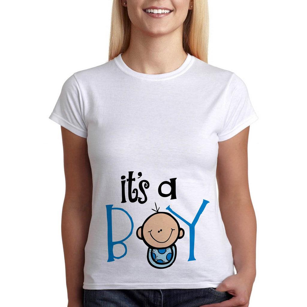 Тениска с щампа Блуза за Бременни "It's a Boy" Подарък за бременна