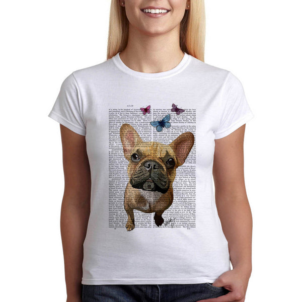 сладка тениска с френски булдог, сладък подарък за фен на кучета