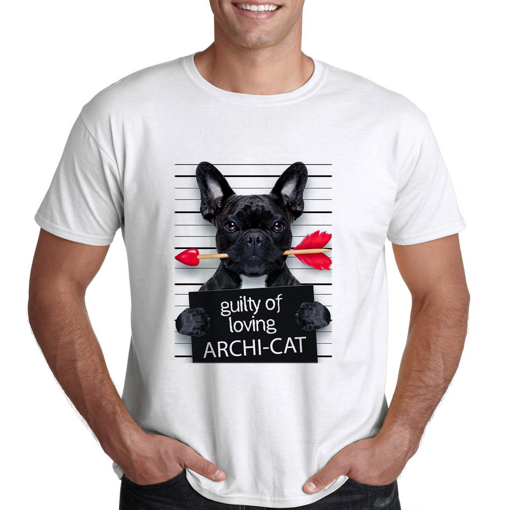 тениска за архитект, френски булдог фен на кучета Archicad Archicat