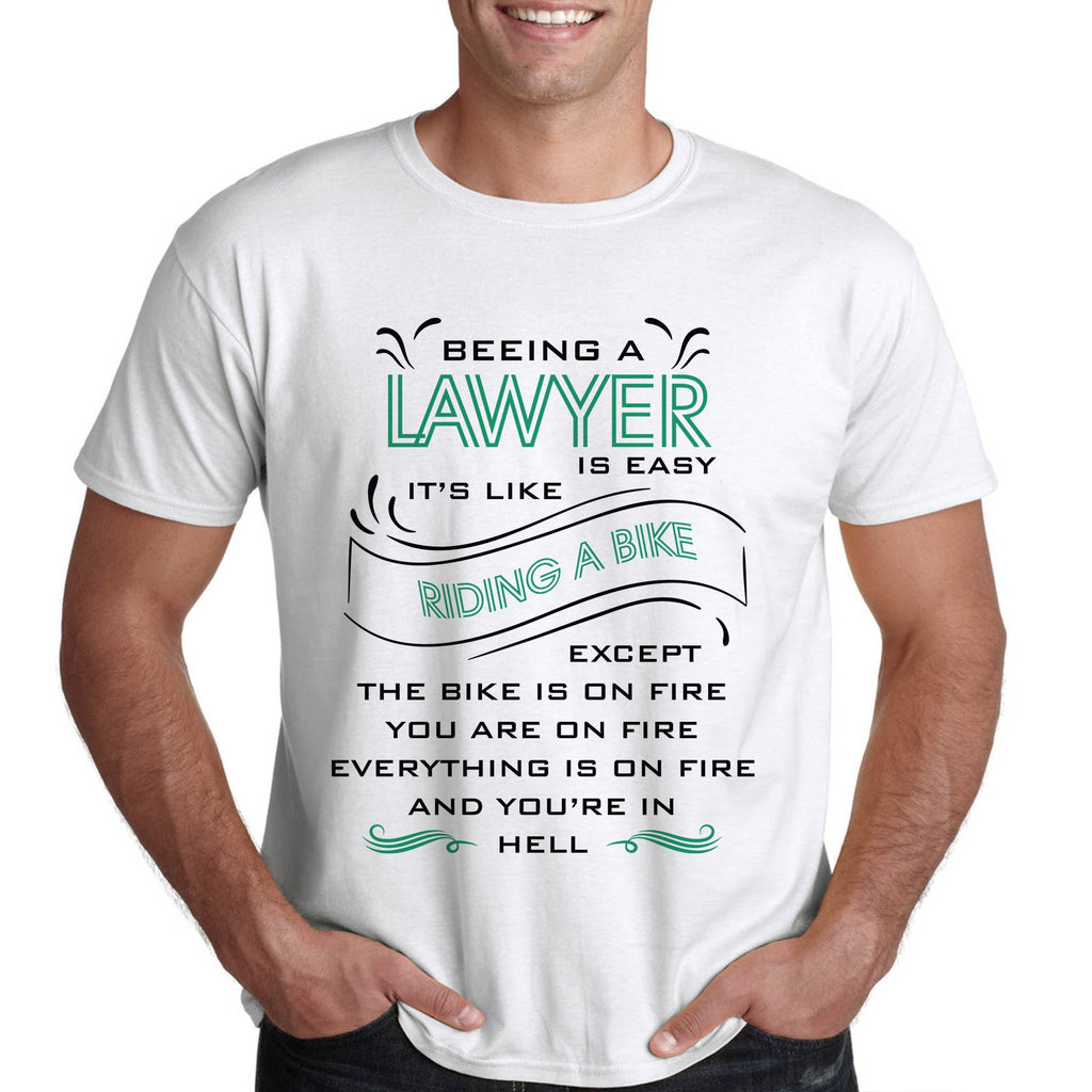 Карането на колело и това да си адвокат - забавна тениска подарък за адвокат - Printo.bg