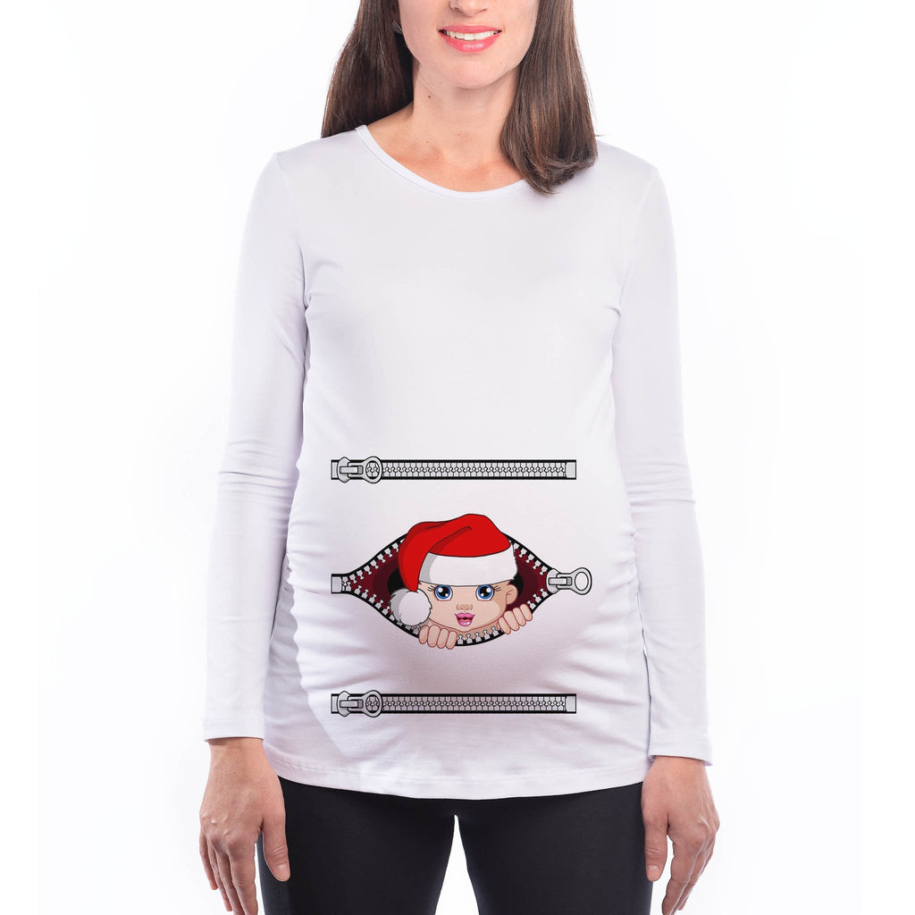 Коледна Блуза за Бременни "Коледно бебе"  Блуза Подарък - Printo.bg