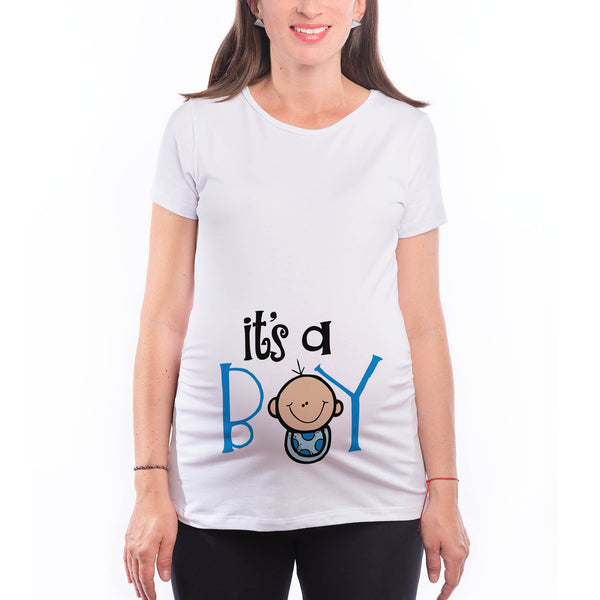 Тениска с щампа Блуза за Бременни "It's a Boy" Подарък за бременна - Printo.bg