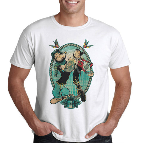 Попай моряка и Олив - тениска за него - Printo.bg