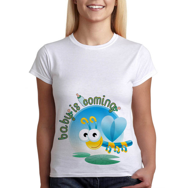 Блуза за Бременни "Baby is coming" Подарък за бременна