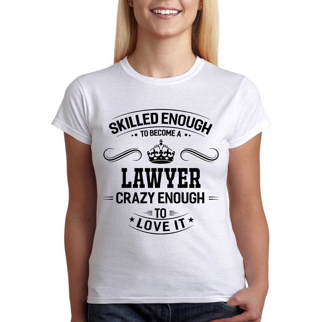 Достатъчно луд/Луда за да обича професията на адвокат тениска - Printo.bg