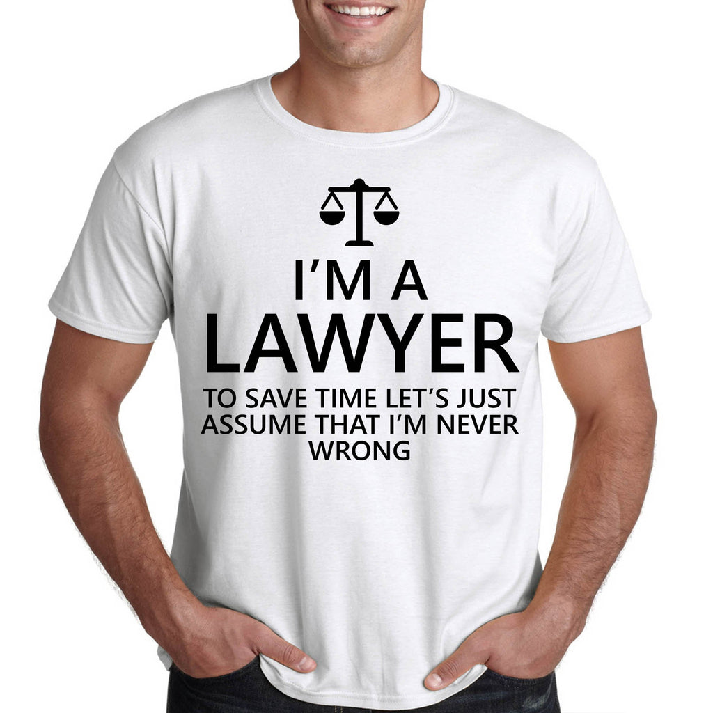Адвокатът винаги е прав - подарък за адвокат забавна тениска - Printo.bg