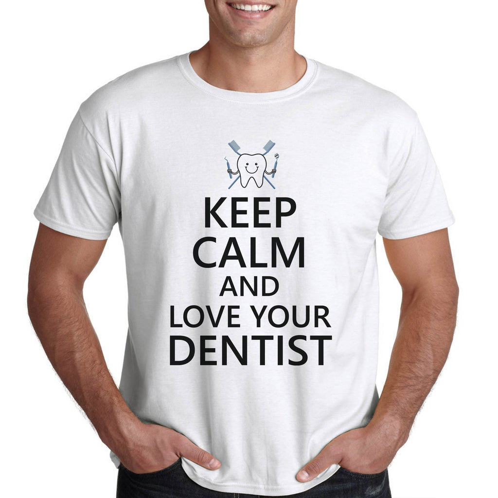 Keep Calm подарък тениска за зъболекар - Printo.bg