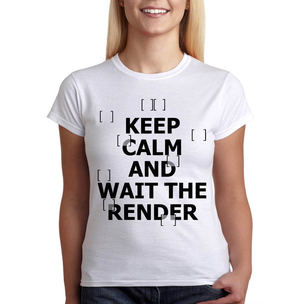 Keep Calm и чакай рендър подарък тениска за архитект