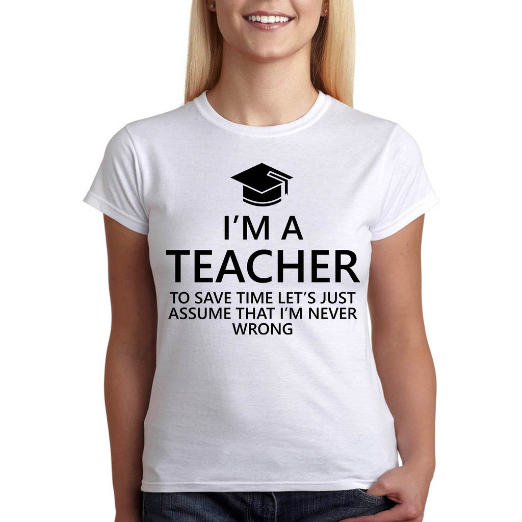 Учителът винаги е прав - подарък за учител забавна тениска - Printo.bg