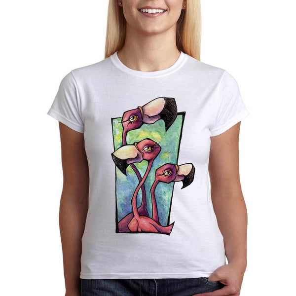 фламинго модернa тениска арт