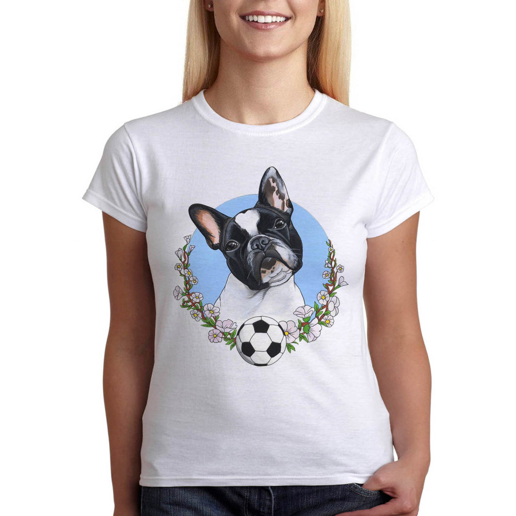Тениска Подарък за футболистка и фен на кучетата
