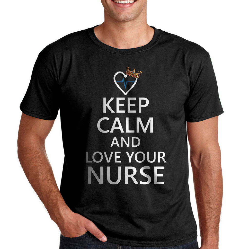 Тениски с професии - Подарък за медицинска сестра Keep Calm and Love Your Nurse
