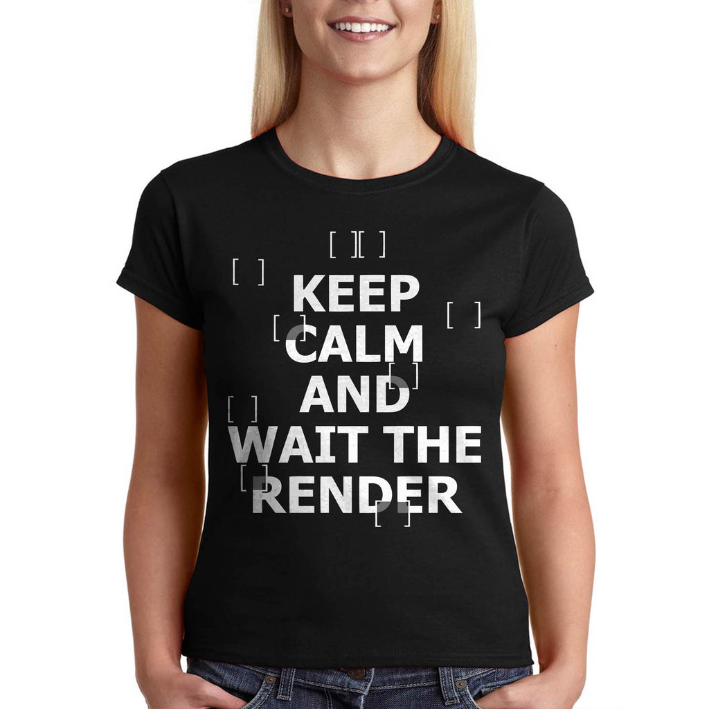 Keep Calm и чакай рендър подарък тениска за архитект