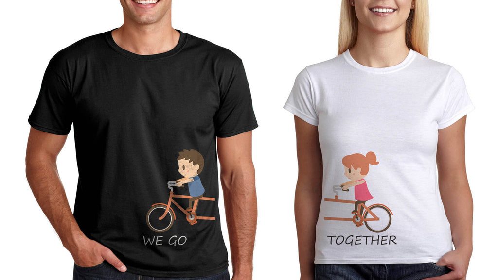Тениски за Двама Подарък за св Валентин "We Go Together"