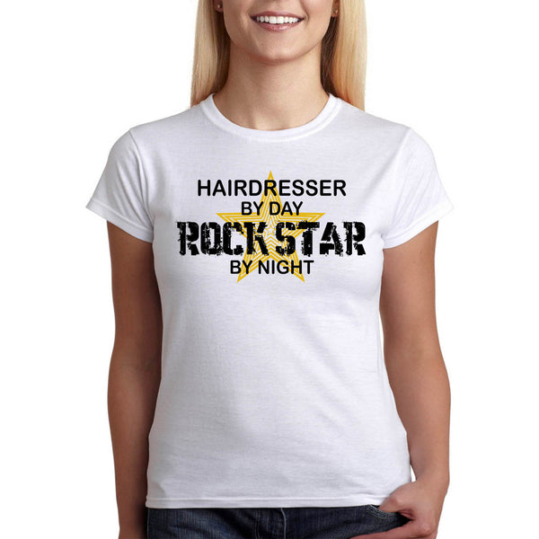 Забавна тениска за Фризьор, Стилист - Рок звезда през нощта