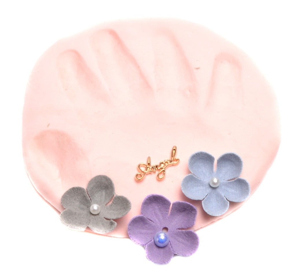 Рамка с отпечатък за краче или ръчичка на бебе за МОМЧЕ, СИНЯ