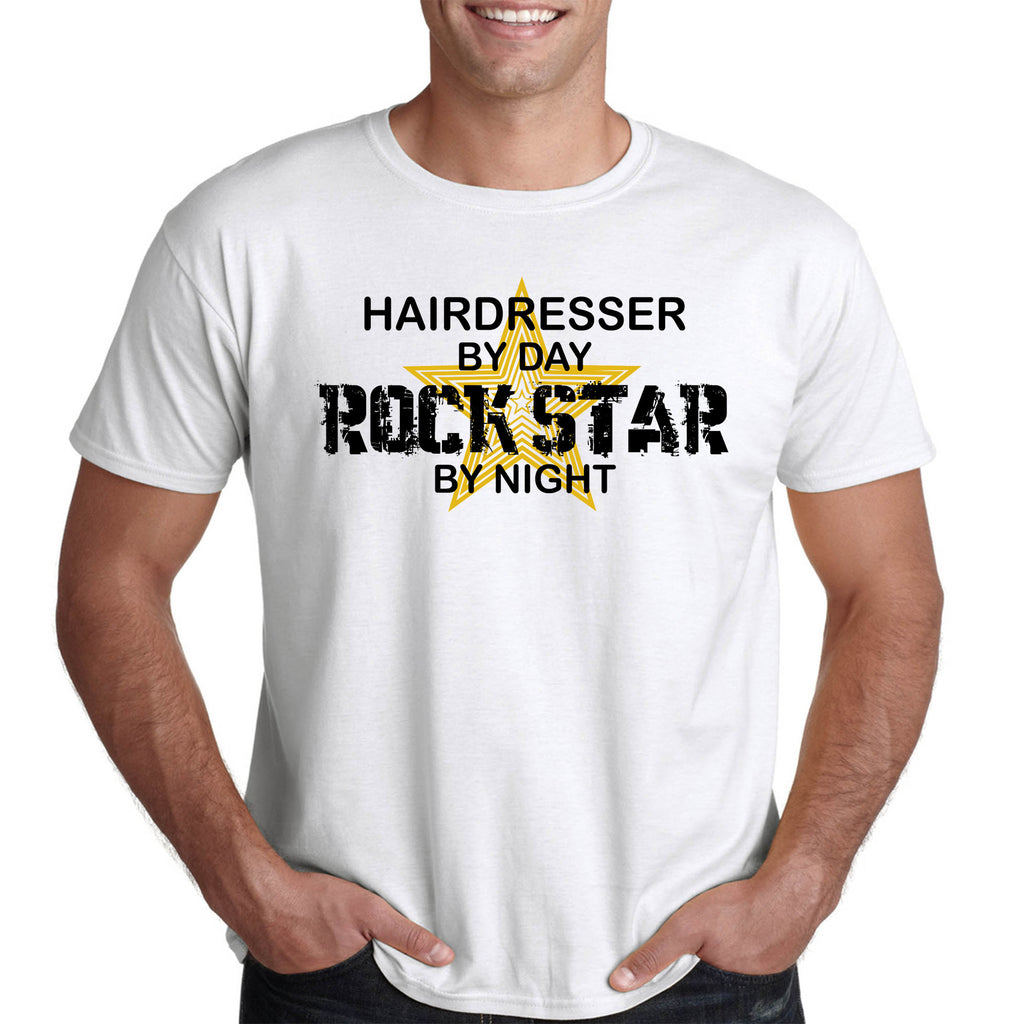 Забавна тениска за Фризьор, Стилист - Рок звезда през нощта