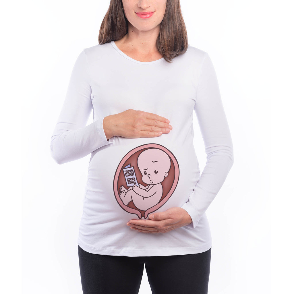 Забавни Дрехи Тениски Туники за Бременни Подарък за бременна