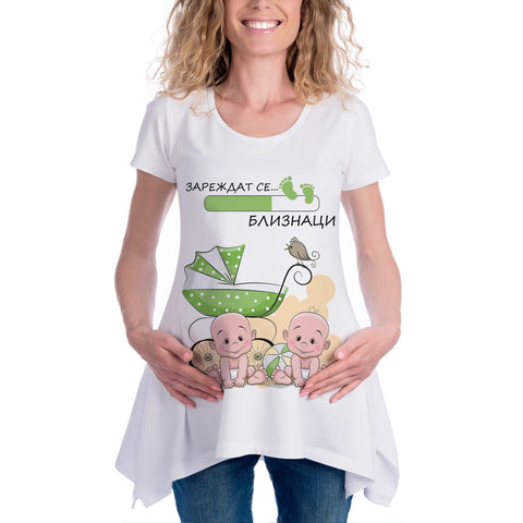 Туника за бременна с близнаци Дрехи за бременни