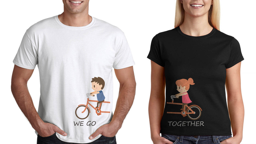 Тениски за Двама Подарък за св Валентин "We Go Together"