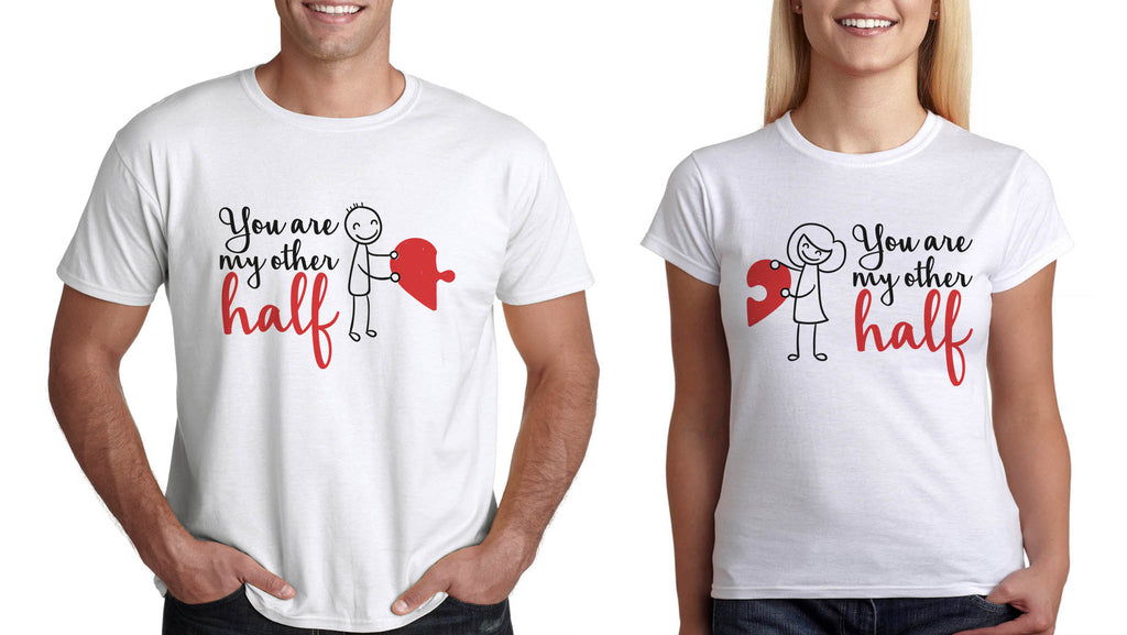 Тениски за Двама Комплект за св Валентин "My Other Half" - Printo.bg
